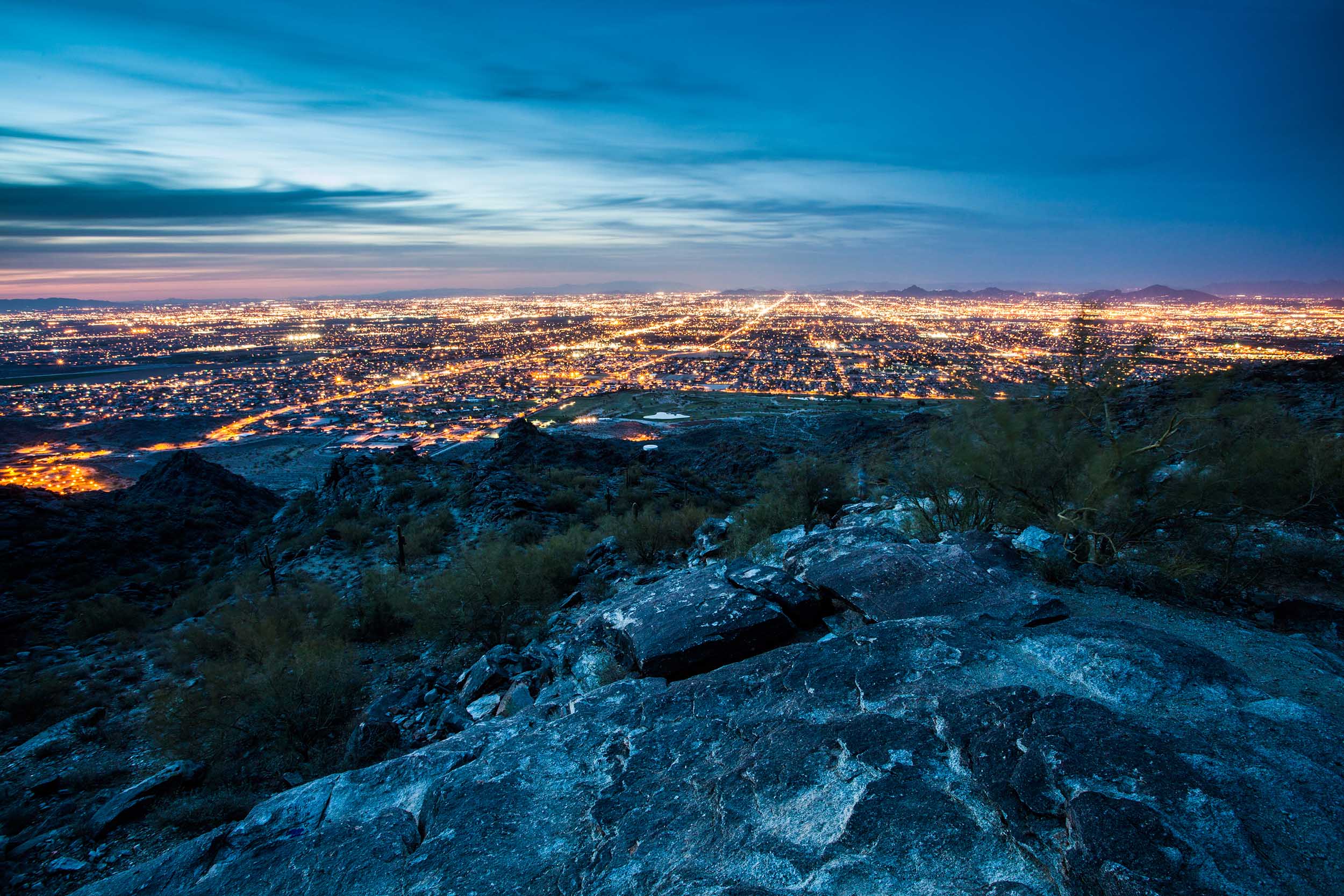 Phoenix, Arizona cityscape at night